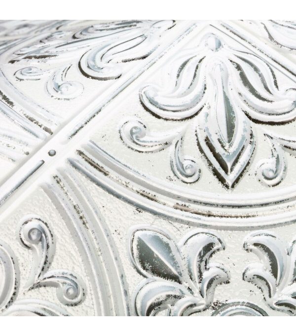 White Tin Peel   Stick Tile Backsplash - Image 5