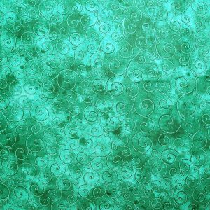 Green Watercolor Lattice Scroll Cotton Fabric by Keepsake Calico