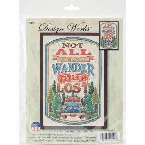 Design Works 8 x 12 All That Wander Counted Cross Stitch Kit