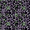 Haunted Mansion Purple Icon Cotton Fabric