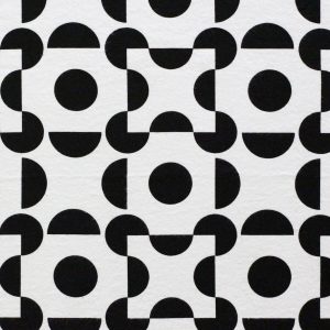 Black   White Geometric Super Snuggle Flannel Fabric