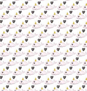 St. Jude Unicorn Whale By Alana Cotton Fabric