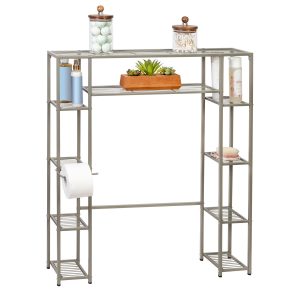 Honey Can Do 34 x 38.5 Nickel 10 Shelf Over the Toilet Space Saver