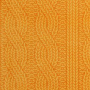 Yellow Cable Knit Anti Pill Fleece Fabric