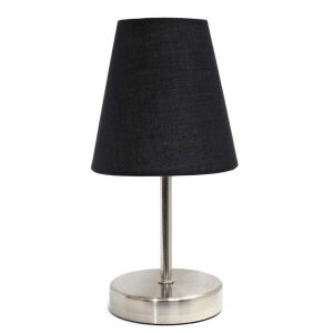 All The Rages 10.5 Metal Petite Stick Desk Lamp With Fabric Shade