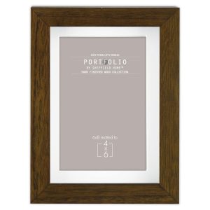 Sheffield Home 6 x 8 Matted to 4 x 6 Brown Rustic Tabletop Frame