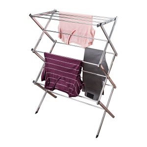 Honey Can Do 29.5 x 41.5 Chrome Commercial Folding Drying Rack - 1