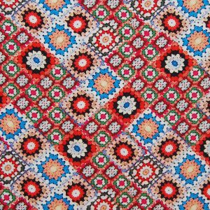 Multicolor Geometric Quilt Cotton Fabric by Keepsake Calico