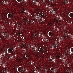Red Crescent Moons On Webs Super Snuggle Flannel Fabric