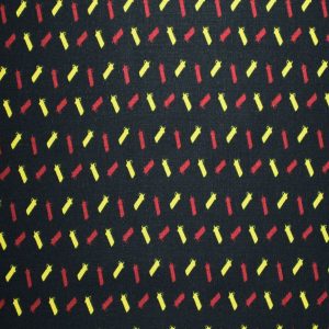 Condiments On Black Cotton Fabric by Quilters Showcase