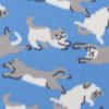 Cats on Blue Blizzard Fleece Fabric