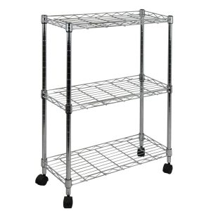 Oceanstar 22.5 Chrome 3 Tier Shelving All Purpose Utility Cart