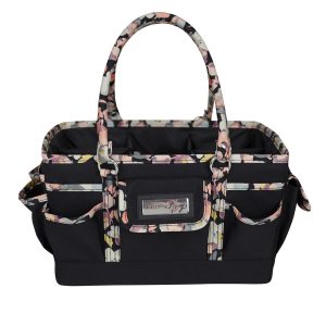 Everything Mary 12 Floral on Black Deluxe Store   Tote