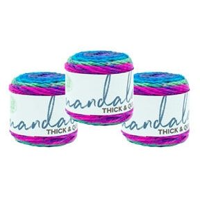Lion Brand Mandala Thick   Quick 87yds Super Bulky Acrylic Yarn 3 Bundle - Vortex