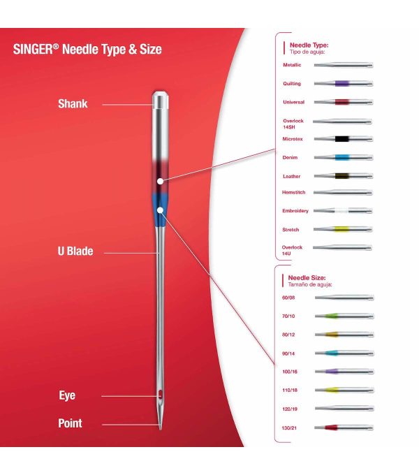 SINGER Universal Regular Point Sewing Machine Needles - Image 13