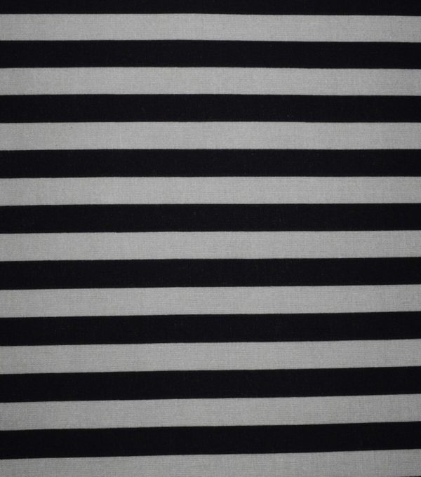 Halloween Black   Gray Stripes Cotton Fabric