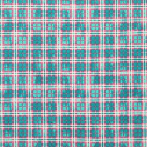 Aqua   Pink Tartan Plaid Super Snuggle Flannel Fabric