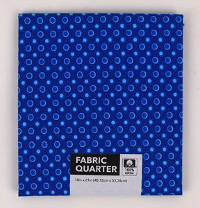 18 x 20 Dots on Blue Cotton Fabric Quarter 1pc by Keepsake Calico