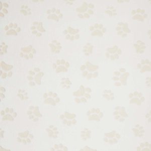 Cream Embossed Paw Prints Sew Lush Fleece Fabric