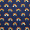 POP! Super Snuggle Rainbow On Blue Flannel Fabric