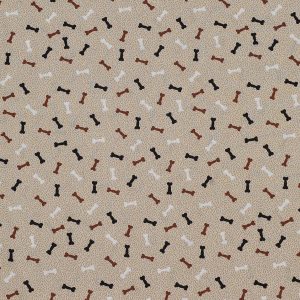 Dog Bones Cream and Black Novelty Cotton Fabric