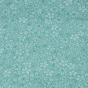 Teal Tonal Flowers Quilt Cotton Fabric by Keepsake Calico