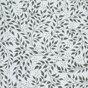 Leafy Vines on White Soft   Minky Fleece Fabric - 1