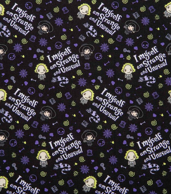 Beetlejuice Strange   Unusual Cotton Fabric - Image 2
