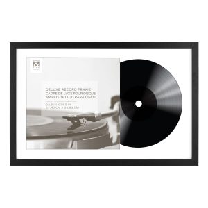 24 x 16 Black Vinyl Record Display Frame by Place   Time