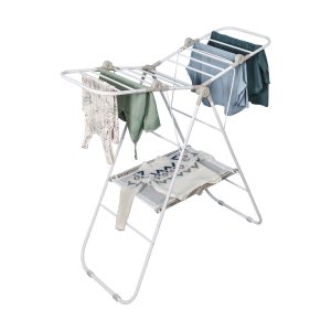 Honey Can Do 47 White Narrow Folding Wing Clothes Drying Rack 50lbs