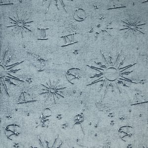 Sew Lush Celestial Black Embossed Fleece Fabric