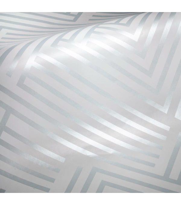 RoomMates Silver Perplexing Peelable Wallpaper - Image 2
