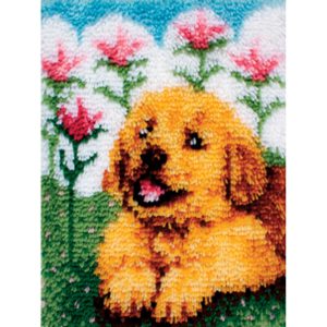 Wonderart Latch Hook Kit 15X20 Flower Pup