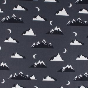Mountains Blizzard Prints Fleece Fabric
