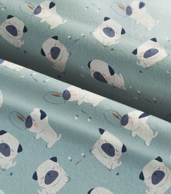 Pugs Super Snuggle Flannel Fabric - Image 3