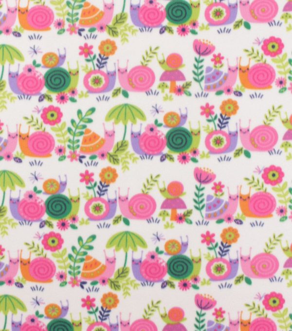 Happy Snails Blizzard Fleece Fabric - Image 2