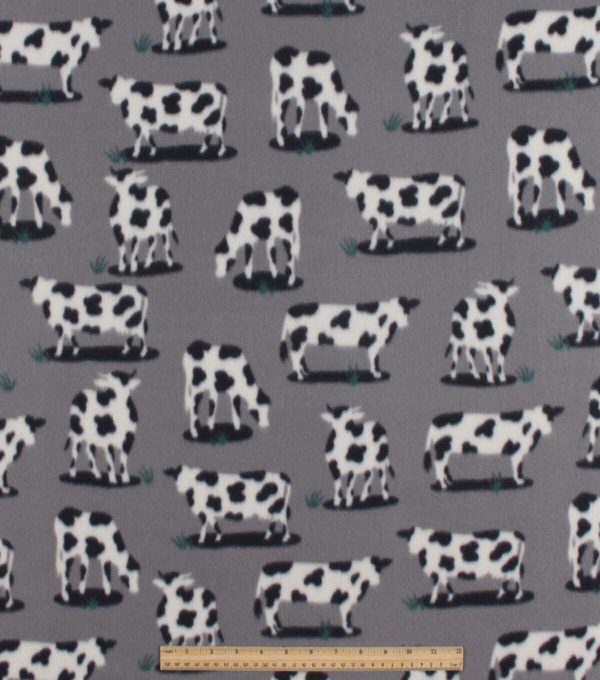 Multi Standing Cow Blizzard Fleece Fabric - Image 2