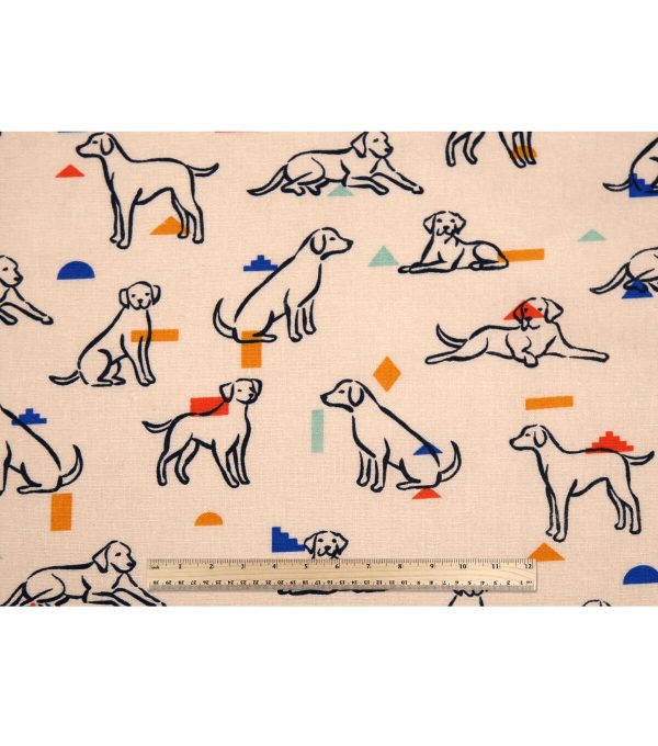 Pink Dog Novelty Cotton Fabric - Image 4