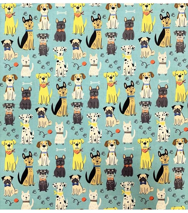 Good Boys Blue Novelty Cotton Fabric - Image 2