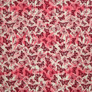 Butterflies on Tie Dye Super Snuggle Flannel Fabric