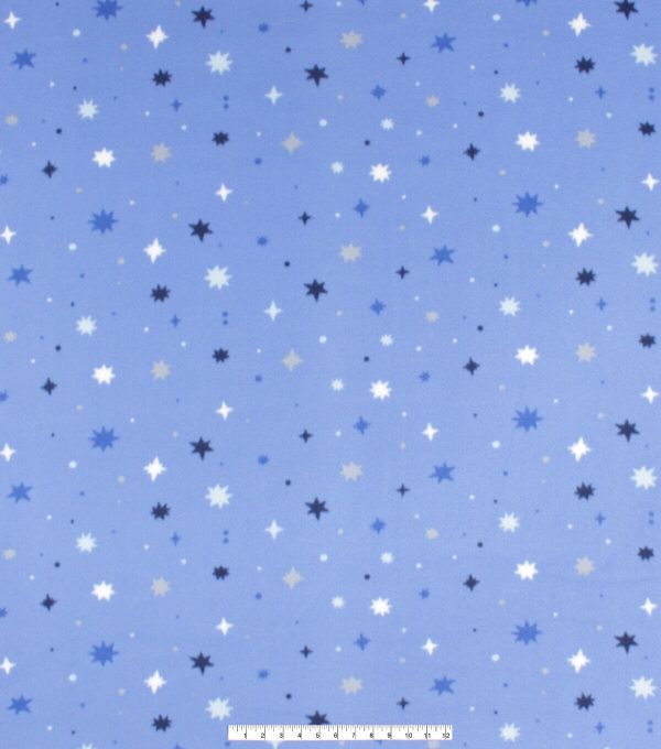Snow Geo Blizzard Prints Fleece Fabric - Image 4