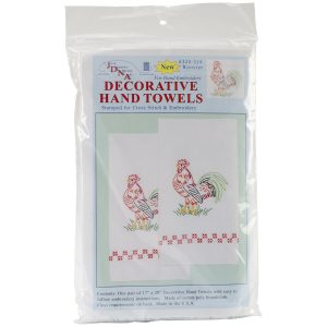 Jack Dempsey 17 x 28 Rooster Stamped Decorative Hand Towels 2pk