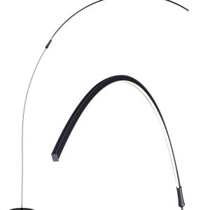 Brightech Sparq Arc LED Floor Lamp   Black