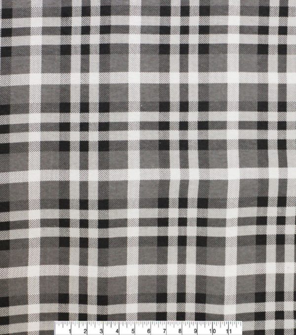 Gray Plaid Super Snuggle Flannel Fabric - Image 2