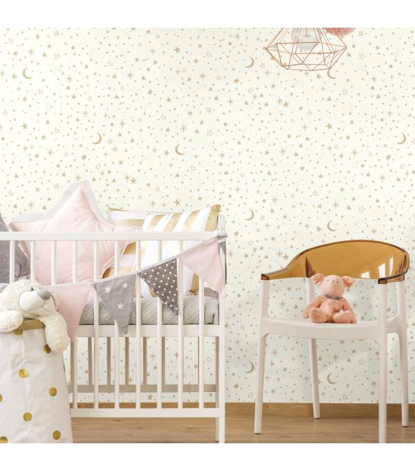 RoomMates Wallpaper Gold Twinkle Little Star - Image 2