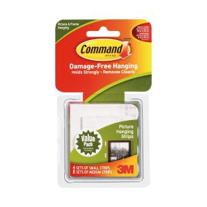 Command 12ct Small   Medium Picture Hanging Strips