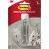 Command 4lbs Brushed Nickel Large Decorative Double Hook   Strip