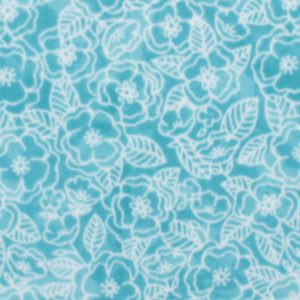 Sketched Floral on Blue Anti Pill Plush Fleece Fabric