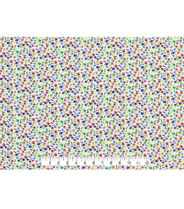 White Paw Novelty Prints Cotton Fabric - Image 4