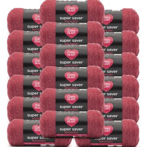 Red Heart Super Saver Brushed 260yds Worsted Acrylic Yarn 18 Bundle